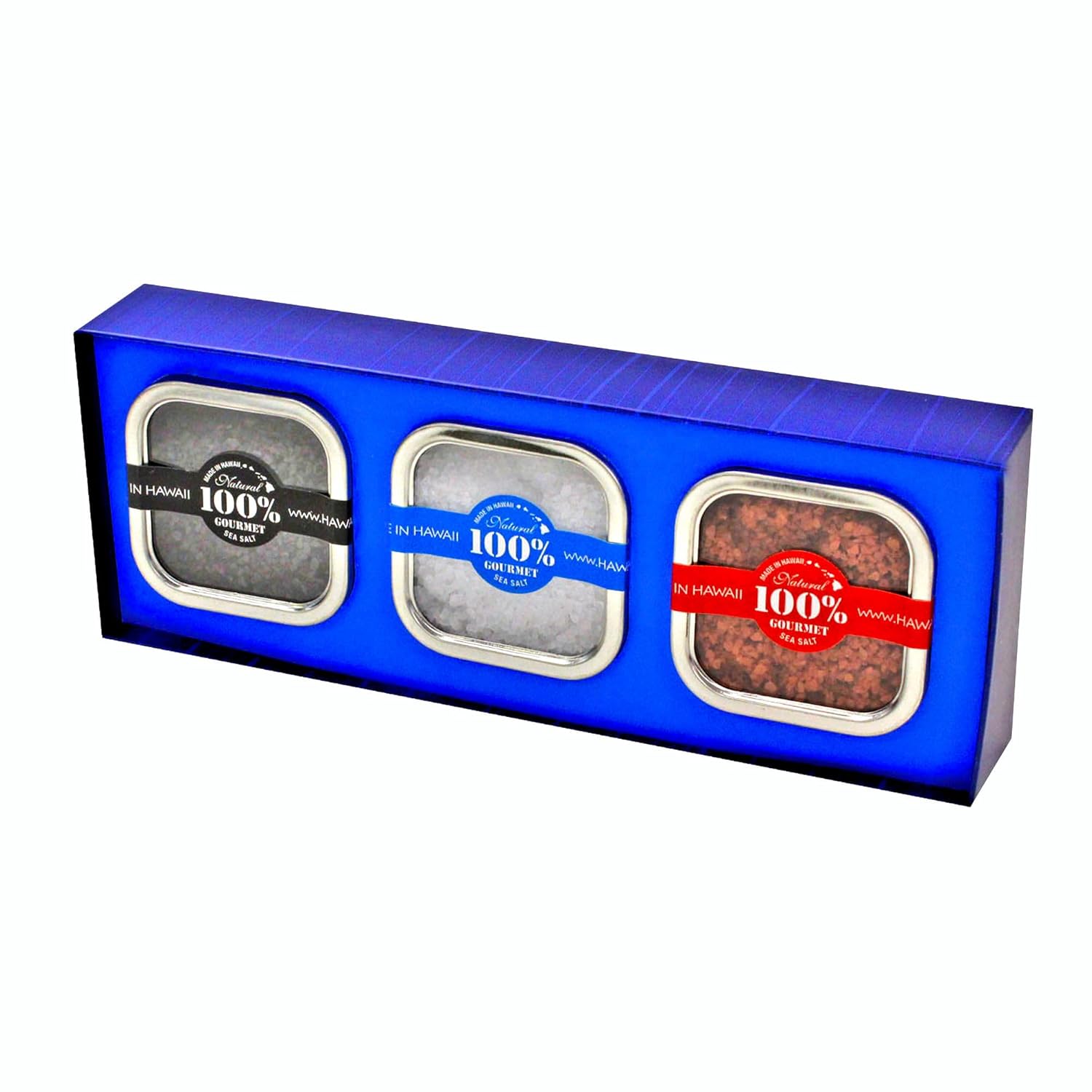 Set de Muestras de Sal Marina Hawaiana Black Lava, Red Alaea, White - 3 Pack miniatura 1