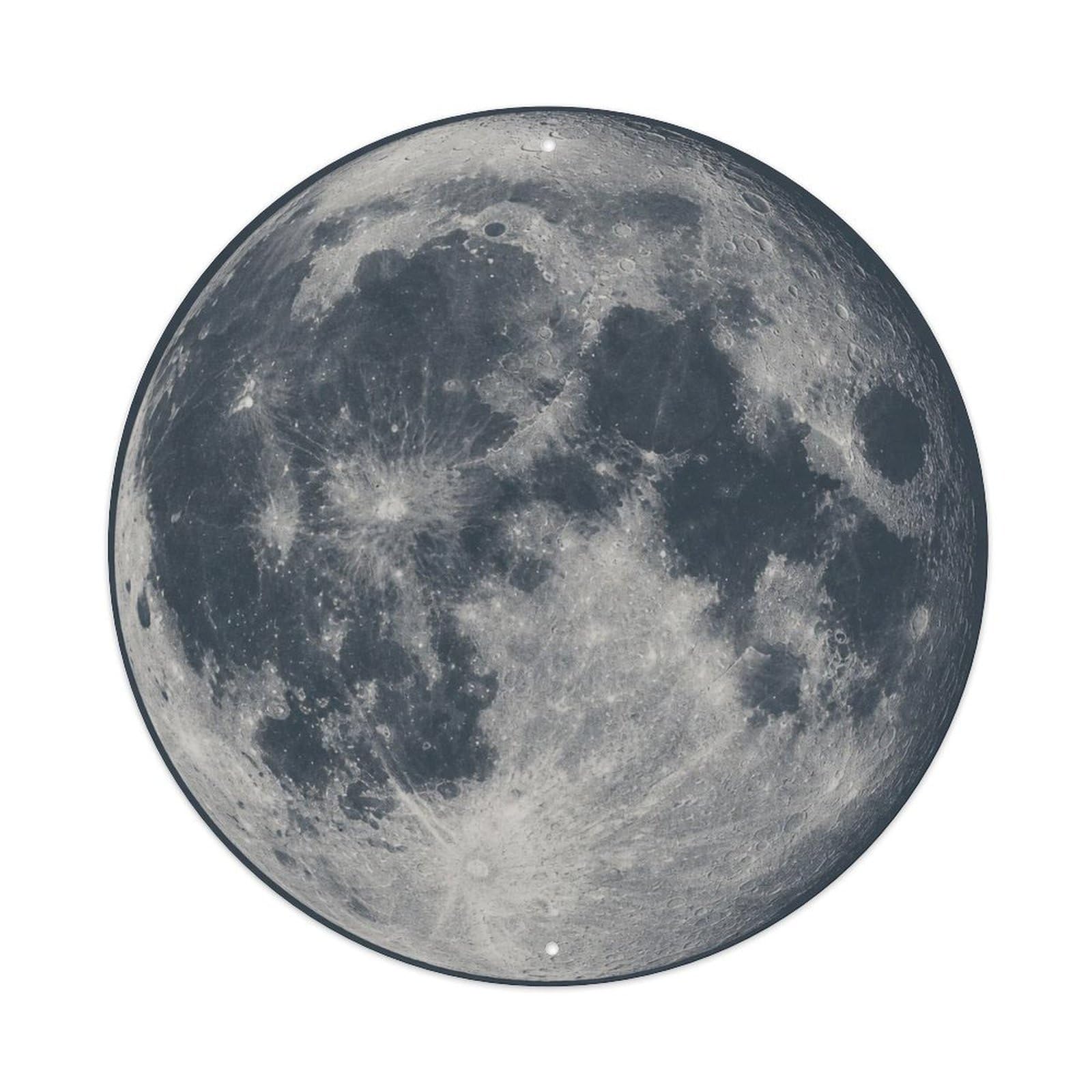 Cosmos Moon Lunar Surface Starscape Space Age Metal Tin Sign Plaque Wall Decor for Cafe, Man Cave, Club Bar, Office, Home Garden Round Metal Poster 8x8Inch