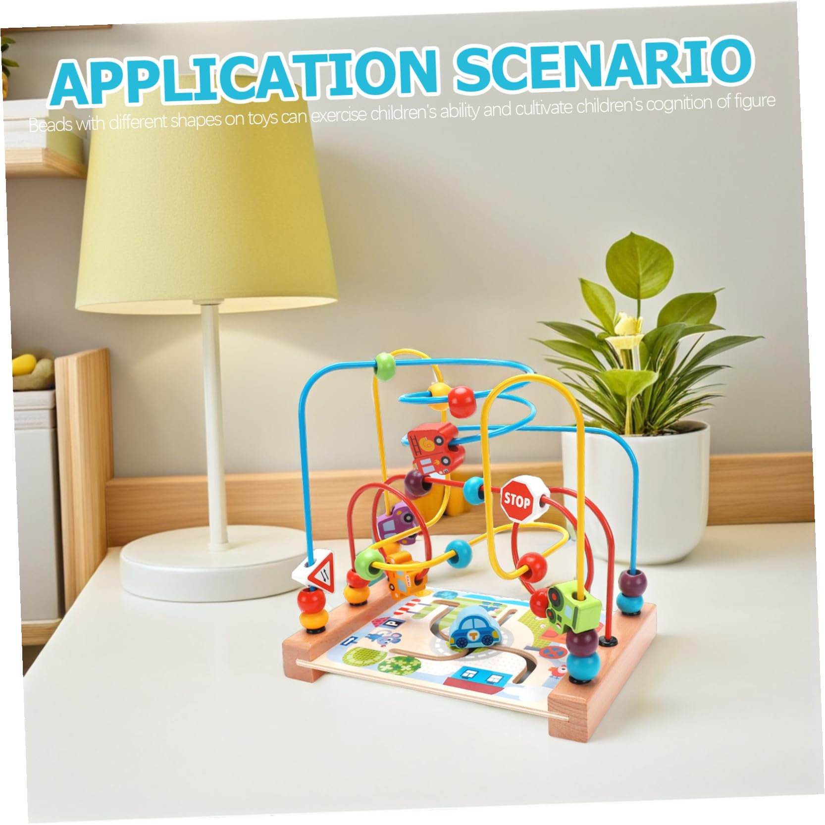 Gatuida Laberinto de Cuentas Oceánicas Educativo para Niños, Juguete Montessori de Material Sintético, Forma Redonda, Mejora Imaginación y Cognición Infantil