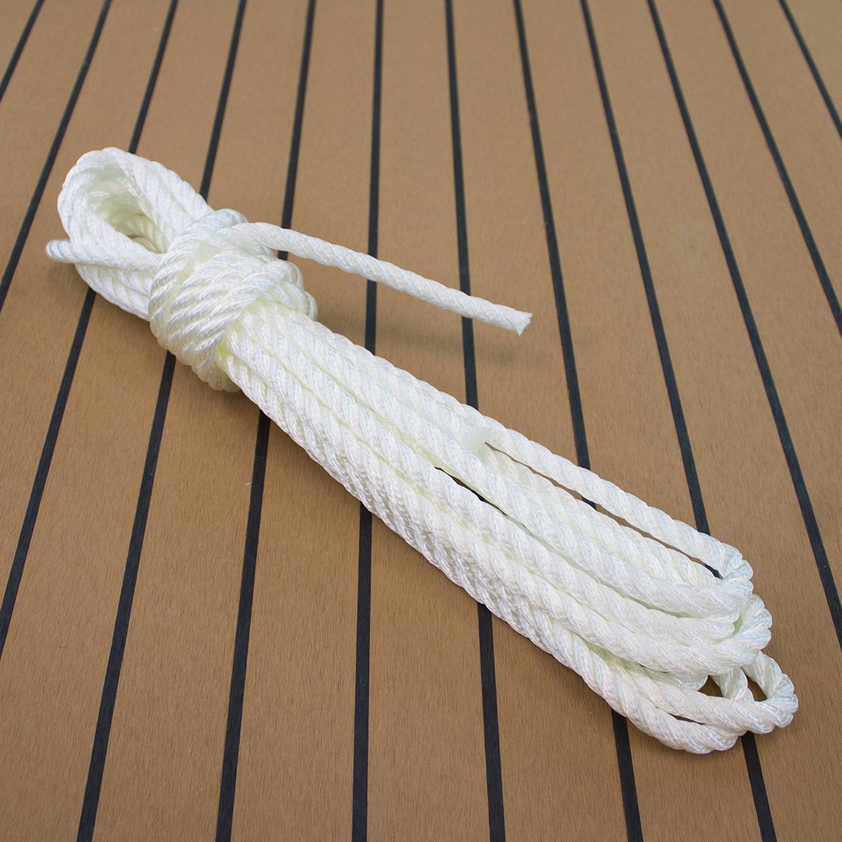 Tauwerk 10mm - Farbe: weiß 3-litzig gedreht Leine Schnur Festmacher Rope Tau Seil Allzweckseil Reepschnur Lirolen-Tauwerk PP-Multifil, 3-schäftig gedreht (Länge 30mtr.)