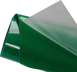 HOHOFILM Green Flock Heat Transfer Vinyl Flocked HTV Vinyl Sheets 20"x12"Iron on for Tshirt Garment