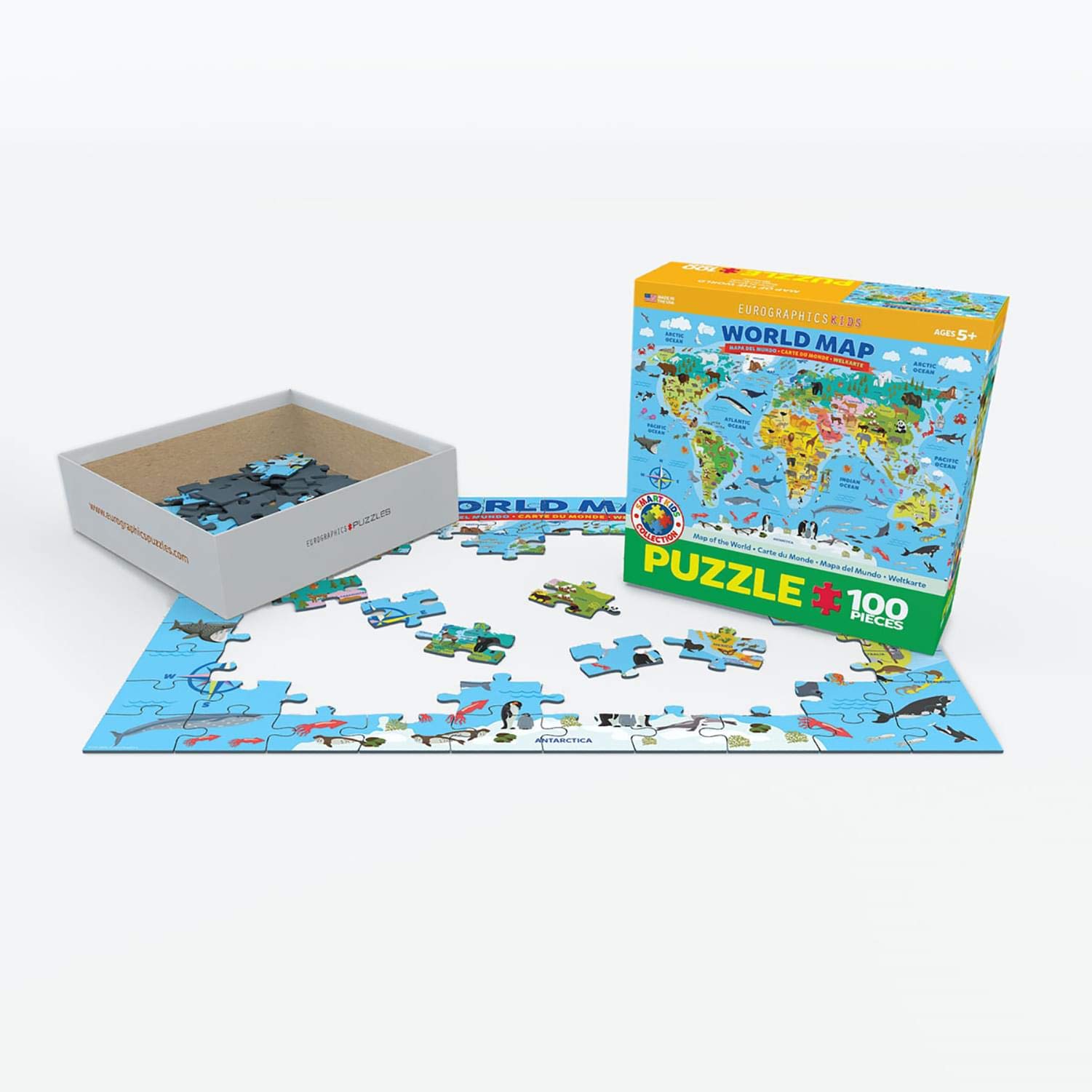Eurographics Illustrated Map of The World 100-Piece Puzzle — view 2