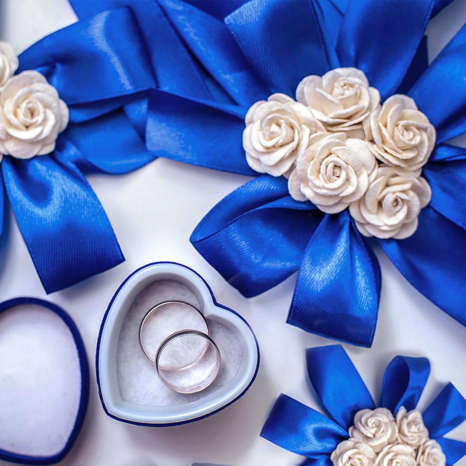 GTYBOVA Cobalt Blue Grosgrain Ribbon – 1/4 Inch Wide, 100 Yards, Double-Sided For Crafts, Bouquets, Gift Wrapping - View #6