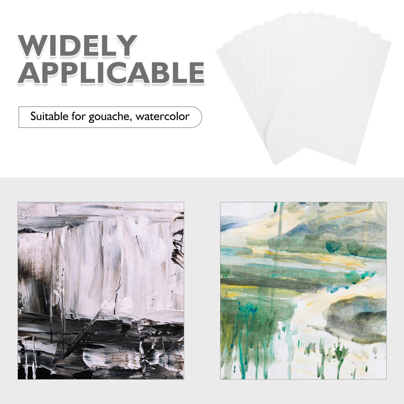 FONDOTIN 10feuilles Papier Aquarelle Format Épais M² Texture Lin pour Peinture Gouache et Dessin