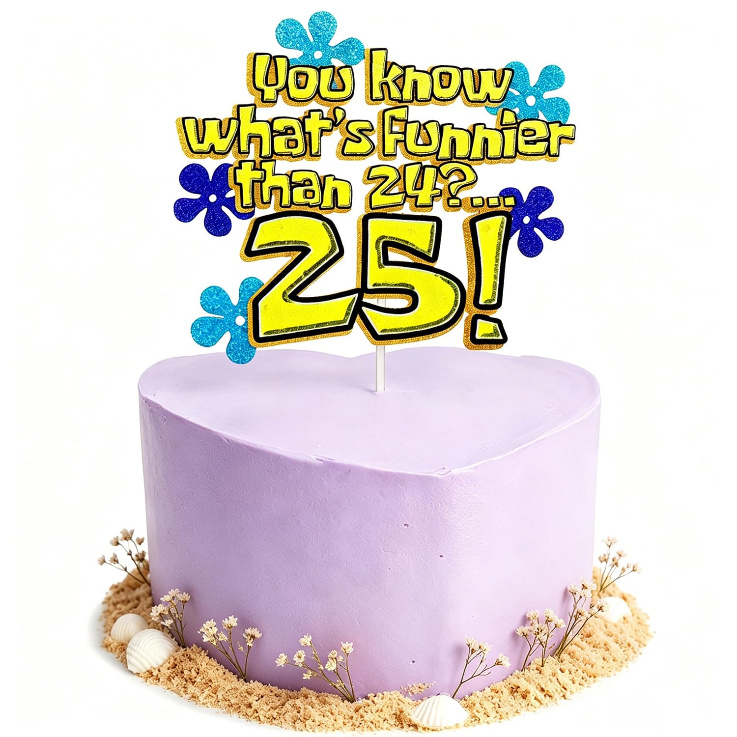 Funny 25th Birthday Cake Topper, 25 Years Old Birthday Decorations for Boys Girls, Fabulous Cake Decorations for 25th Birthday, Celebrating A Quarter Century of Memories