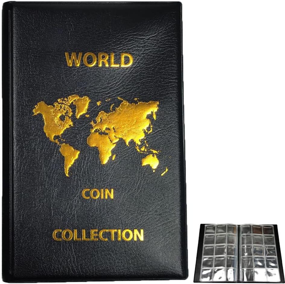 Coin Collection Albums, Qtopun 150 Pockets Coin Collection