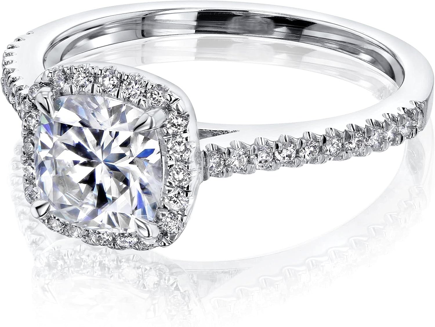 Kobelli Cushion Moissanite Floating Halo Ring - yellow-gold / 10.0 / Kobelli G-H