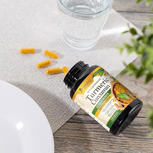 Miniatura 14 de Suplemento de curcumina de cúrcuma de 1500 mg, pimienta negra orgánica tumérica y bioperina para una mejor absorción con 95% de curcuminoides, apoyo