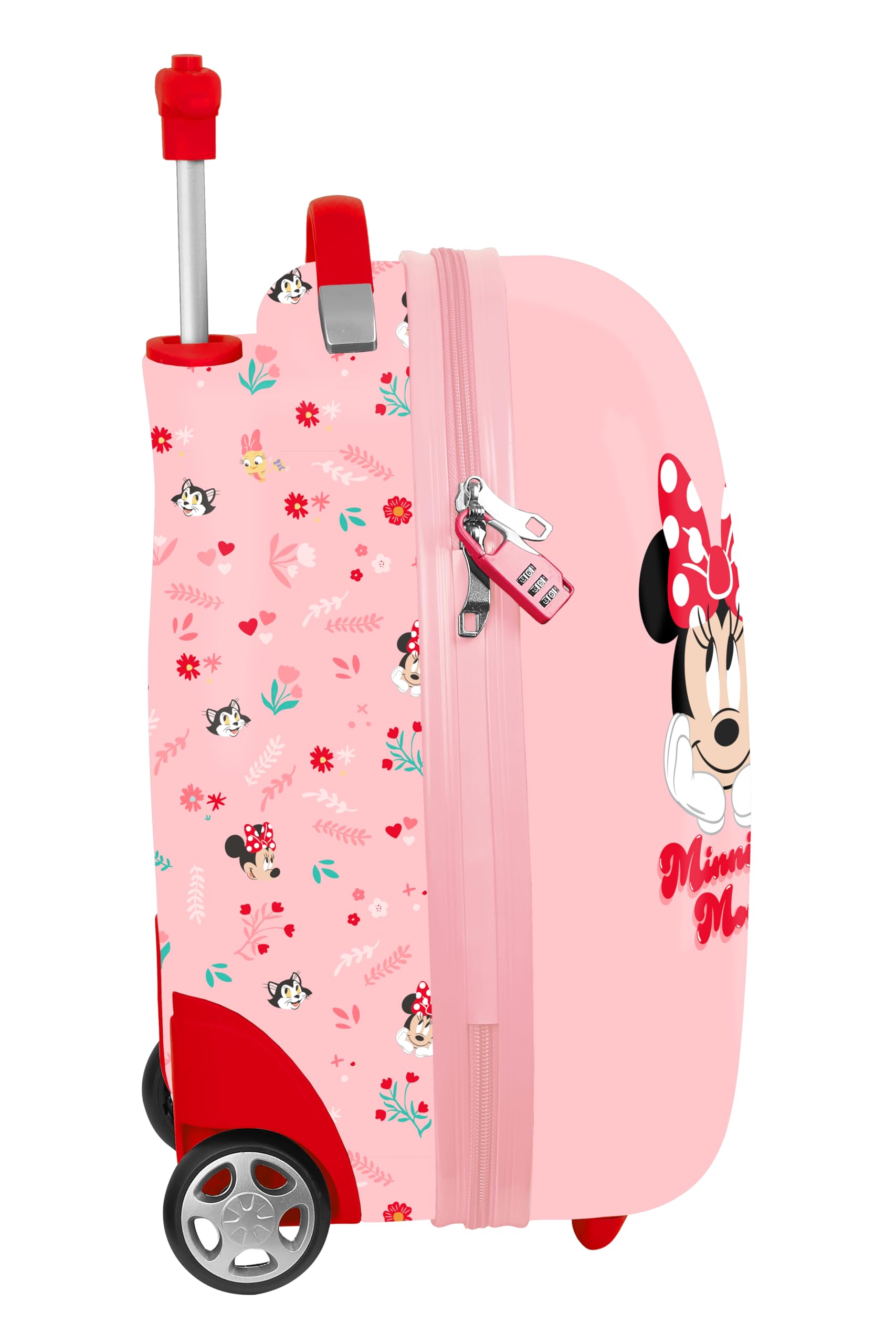 safta MINNIE MOUSE NAIVE - Trolley da cabina 16 pollici, valigia con ruote, lucchetto di sicurezza, valigia leggera, 28 x 23 x 43 cm, rosa chiaro, M, Casual