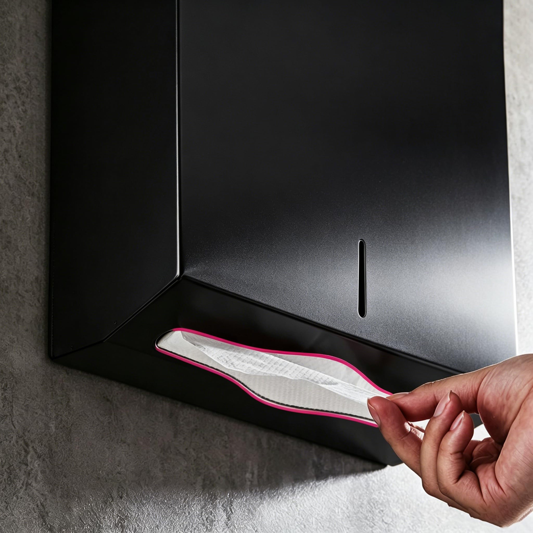 Comercial - Dispensador de toallas de papel para montaje en pared, dispensador de toallas de mano de acero inoxidable con cerradura, soporte de toalla de papel plegable triple/C para baño, cocina,