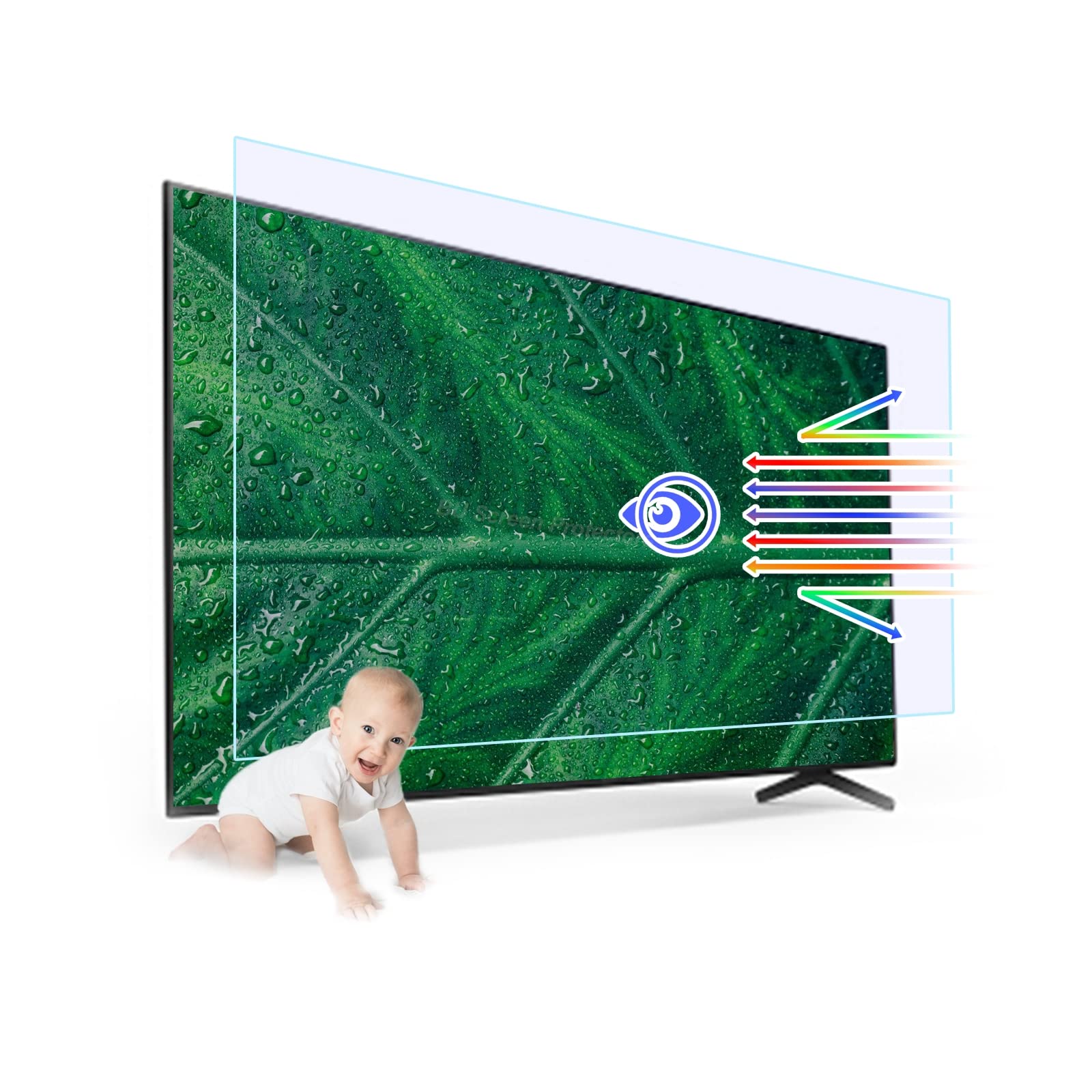 Multi-Function Anti Blue Light Anti Glare Film for 50 inch TV Screen,Anti Glare Screen Film Reduces reflections TV Glare Stopper 50 Inch