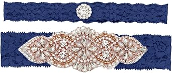 Something Blue for Bride on Wedding Garter Set Lace Wedding Garter for Bride Garter Belt Set 2 Pcs