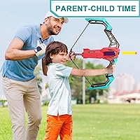 Vista 7 de Juego de arco y flecha para niños, juegos de juguetes al aire libre para niños y niñas de 6, 7, 8, 10, 12+, juego de tiro con arco, 20 flechas, clip