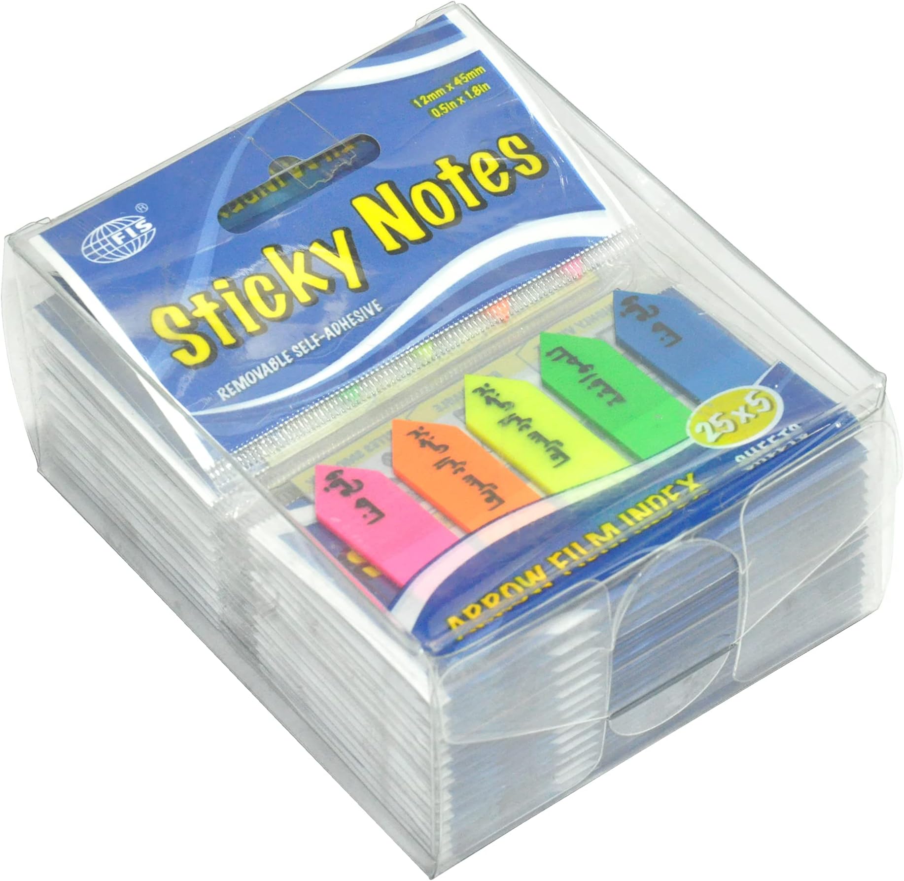 30 PIECE ARROW FILM, IMPRINTED,12X45 mm, 5COL, ARABIC,125SHEETS - FSPOA01