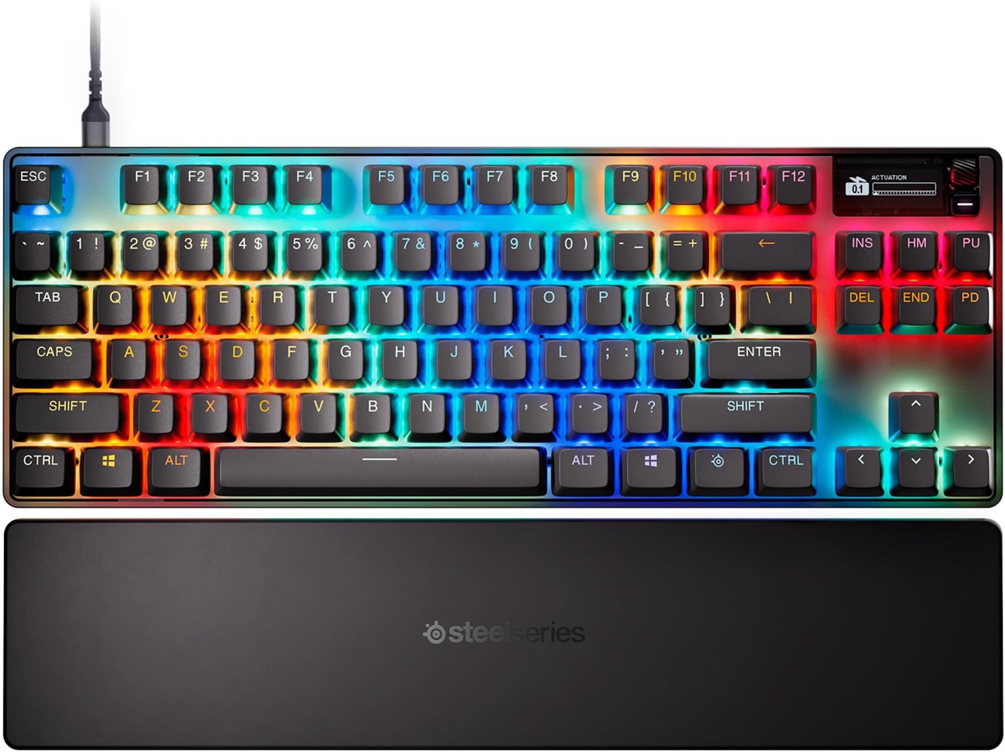 Apex Pro TKL Gen 3 - OmniPoint 3.0 HyperMagnetic Switches - Adjustable Actuation - Rapid Trigger - Game-Ready Presets - Protection Mode - Rapid Tap/SOCD - OLED - German Layout (QWERTZ)