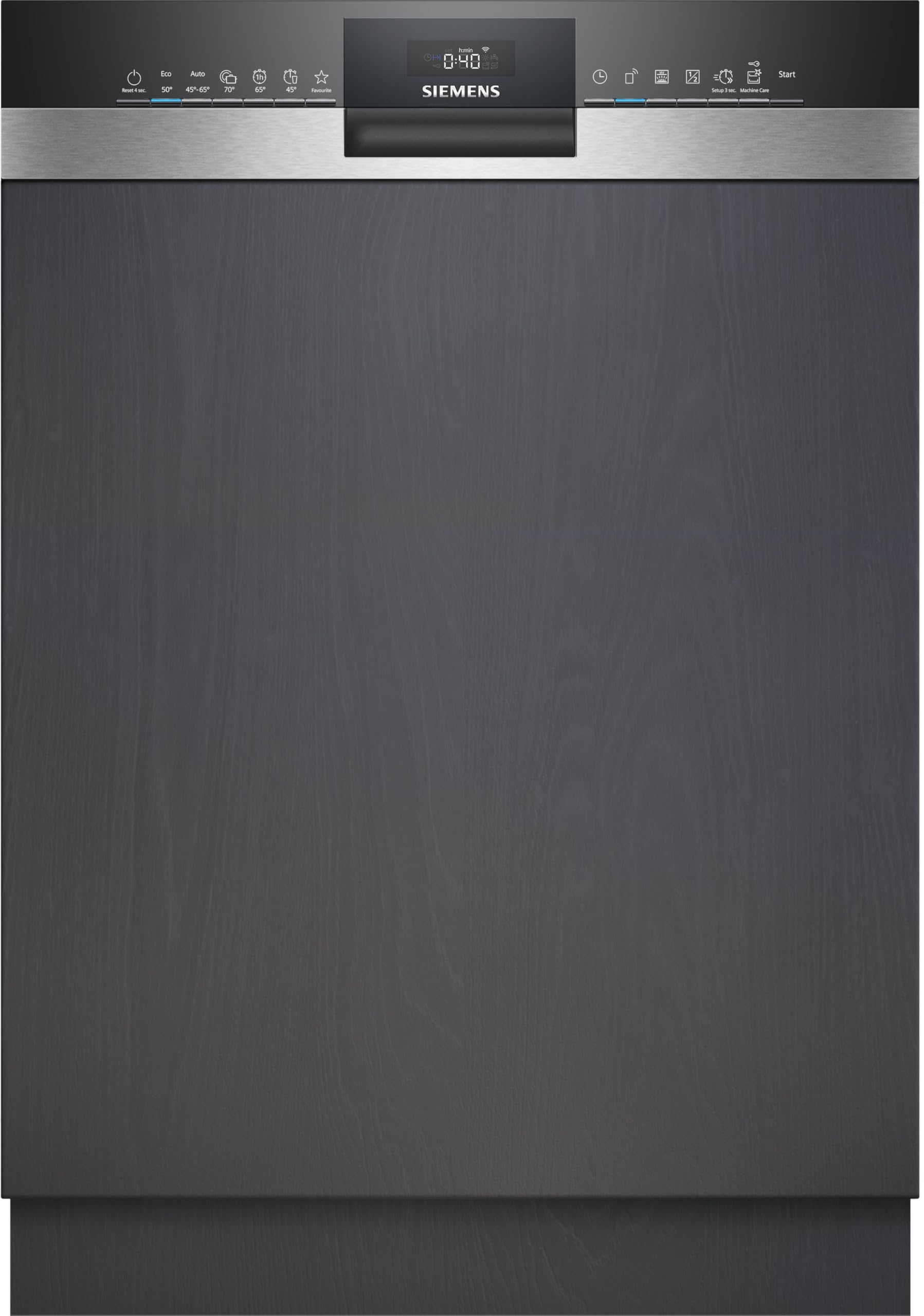 Siemens SN53ES06VE, iQ300 Smarter Geschirrspüler, Teilintegrierte Spülmaschine, 60 cm, Besteckschublade, auto Türöffnung, 3-fach rackMatic, besonders leise, intensiveZone, varioSpeed, aquaStop