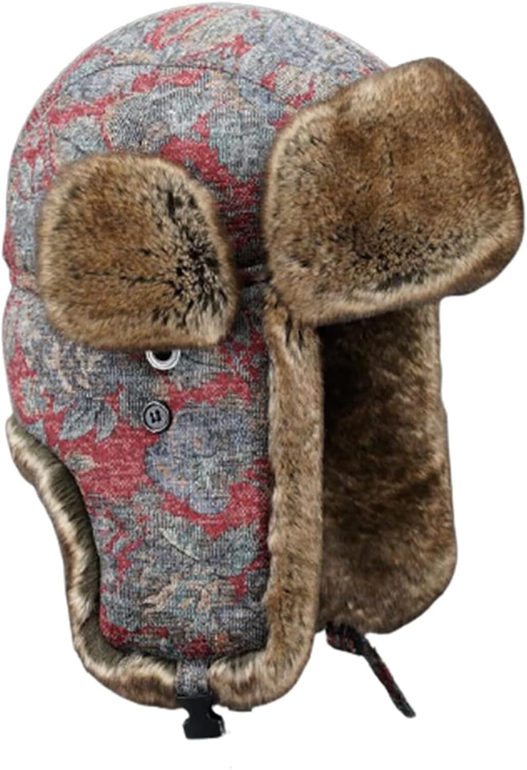 Trapper Hat, Trooper Hat, Pull On Closure with Chin Buckle Warm Winter Hat for Men & Women