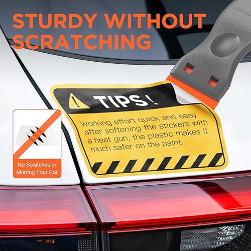 Miniatura 3 de Herramienta raspadora de cuchillas de afeitar de plástico, paquete de 2 removedores de pintura de pared con 100 cuchillas, kit de cuchillas para