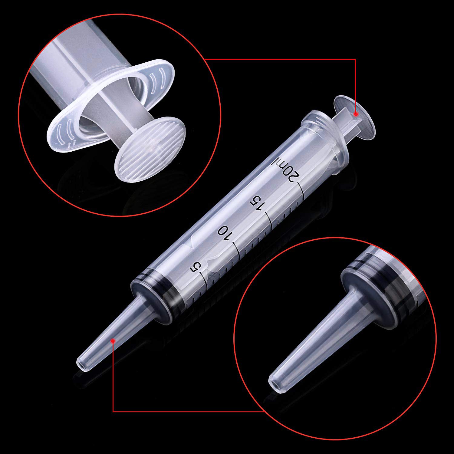 Frienda 4 Packs Syringes Without Needles,20 Ml and 60 Ml image 3