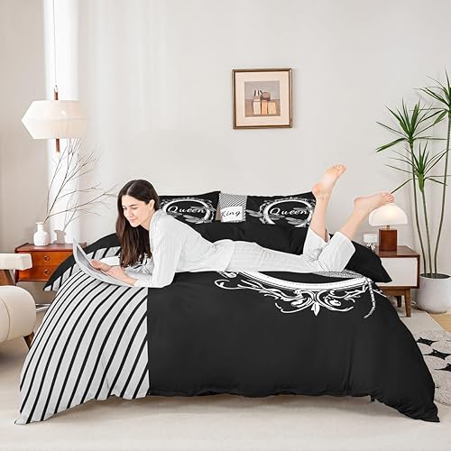 Miniatura 5 de Erosebridal Juego de ropa de cama de libélula, tamaño Queen, juego de funda de edredón King y Queen, regalos para parejas, para hombres y mujeres,
