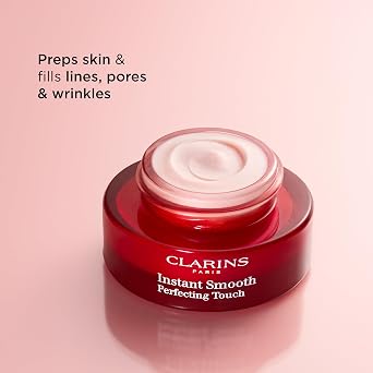 Clarins Instant Smooth Perfecting Touch | Primer, Face Makeup Pore Minimizer | Blurring Primer Targets Wrinkles and Pores | All Skin Types | 0.5 Ounces