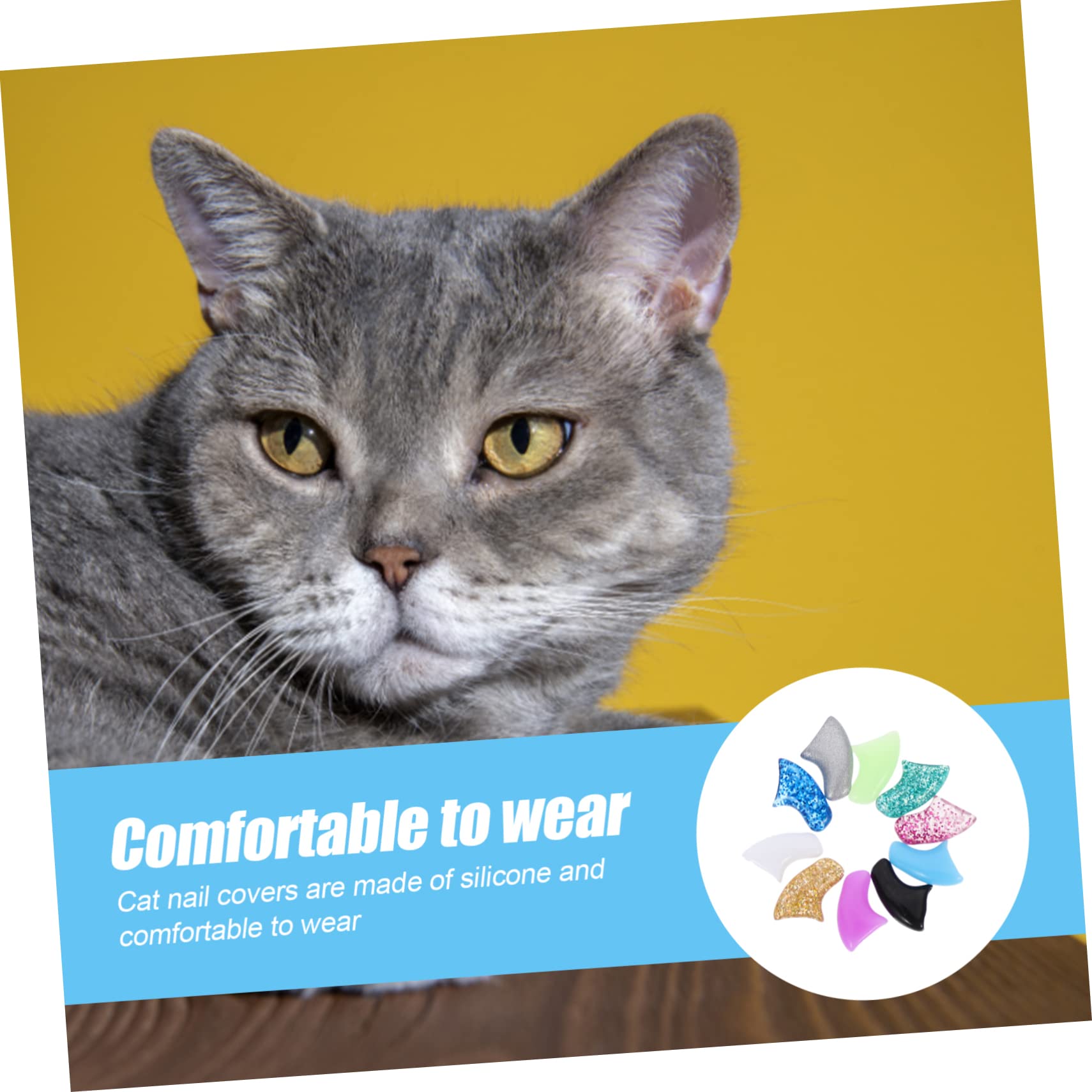 Sosoport 30juegos Cubiertas De Uñas para Gatos y Protección Efectiva De para Cuidado De