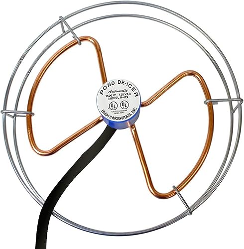 Miniatura 6 de Farm Innovators - Calentador de tanque de agua sumergible de aluminio fundido de 1500 vatios con termostato autorregulador para granja y hogar,