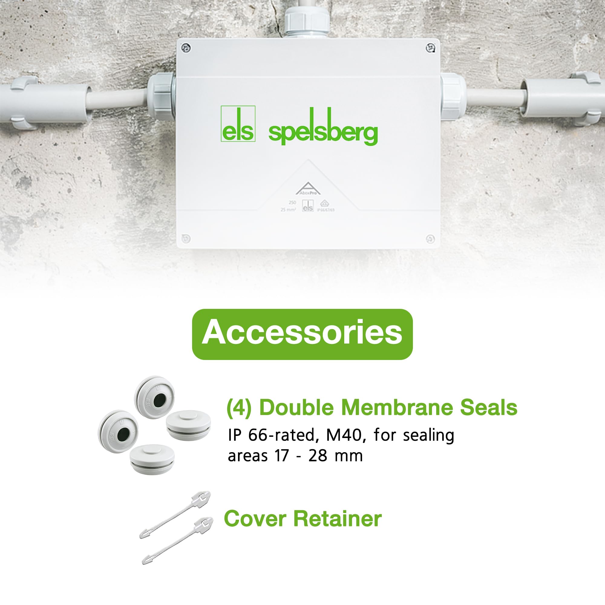 Spelsberg Abox Pro 250-25², IP66/IP67/IP69 Junction Box with Cable Connectors Accessories - Image 3