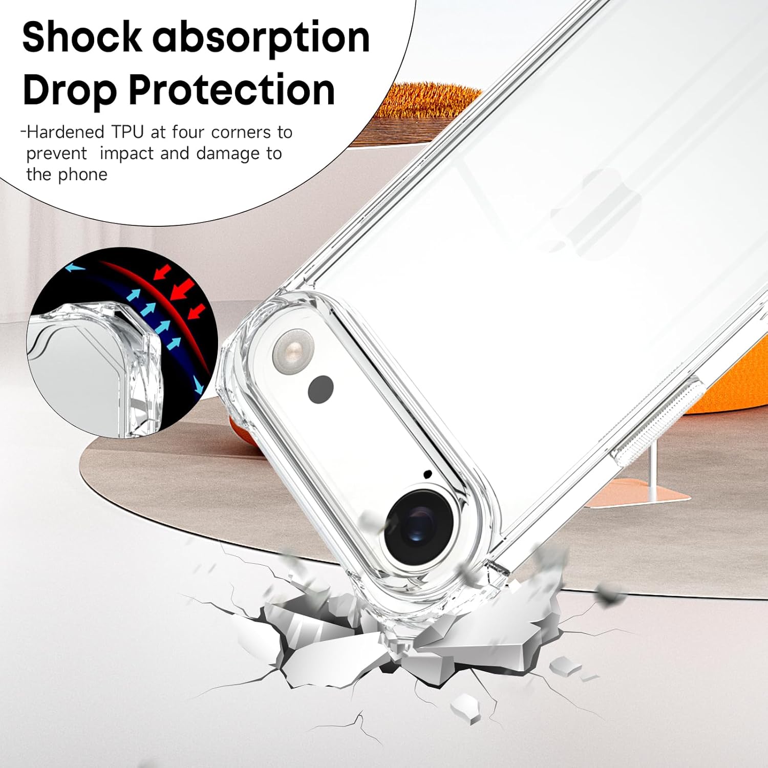 Strap Case for iPhone 17 Air Crossbody Rope, Women Anti-Shock Cover with Adjustable Neck Cord Strap,Transparent Clear PC Lanyard Phone Case for iPhone 17 Air Summer - Image 6