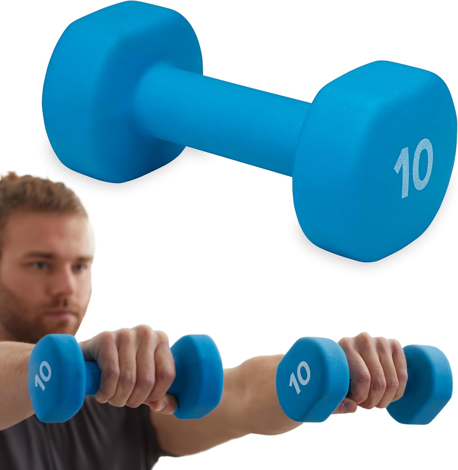 Gaiam Dumbbell Hand Weight (Sold in Singles) – Neoprene Coated Exercise & Fitness Dumbbell for Home Gym Equipment Workouts Strength Training Free Weights for Women, Men