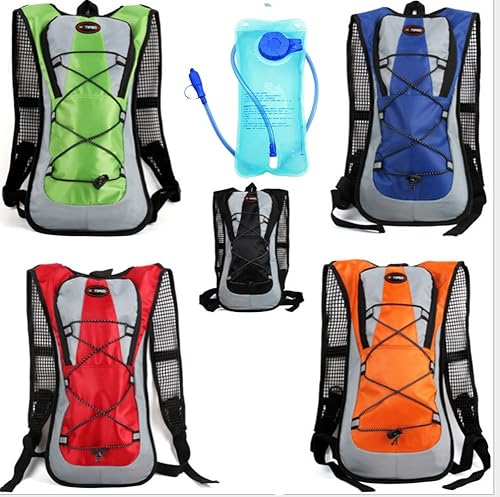 Miniatura 2 de Monvecle Mochila de agua de hidratación con bolsa de agua libre de 2 litros, perfecta para correr, ciclismo, senderismo, escalada y esquí