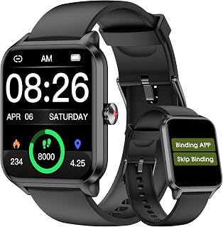 Smart Watch No App/Phone Required,42mm Smartwatch for Women Men,Fitness Tracker Watch with Heart Rate Monitor,Sleep Tracker,Pedometer,Step Counter,IP68 Waterproof, for Android iOS Phones