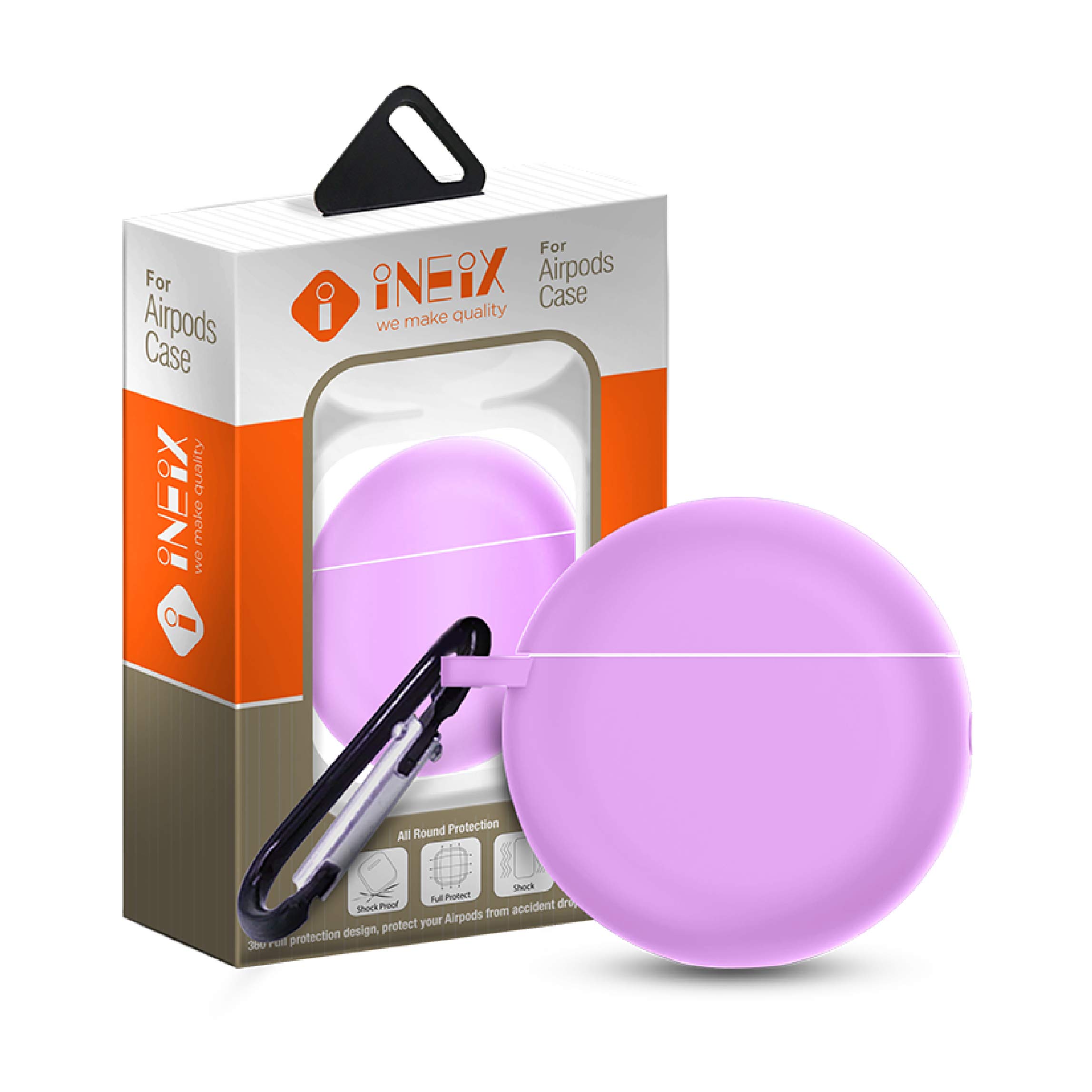 freebuds 3 case Protective Silicone case Protective Headphones case Wireless Charging Supporting, Shock Proof Cover for Huawei freebuds 3 Lavender- by INEIX