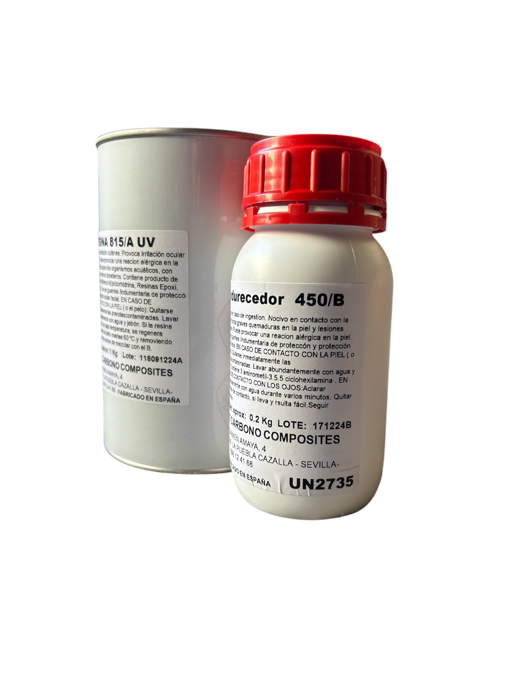Resina Epoxi Profesional Transparente 1,35kg para Estratificados de Fibra de Carbono y Reparaciones