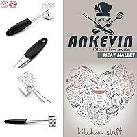 Vista 5 de Ablandador de carne, mazo de carne de uñas de doble cara, martillo de carne utilizado para carne, pollo, pescado, carne con mango de agarre cómodo