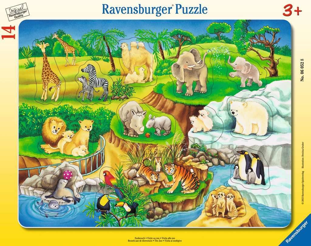 Ravensburger Puzzle en Bois - Visite du Zoo pour Enfants
