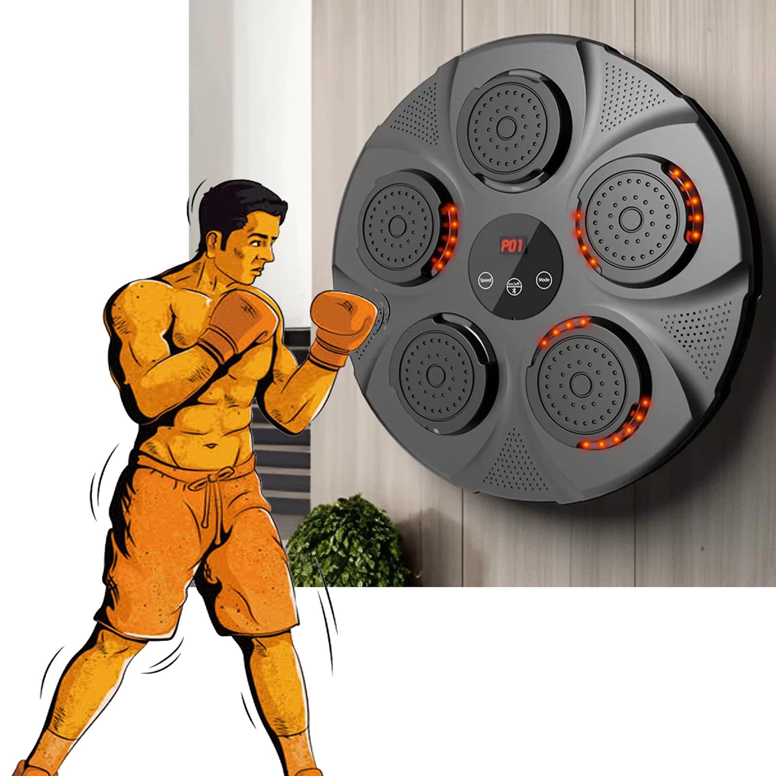 Máquina de boxeo con música, máquina de boxeo inteligente montada en la
