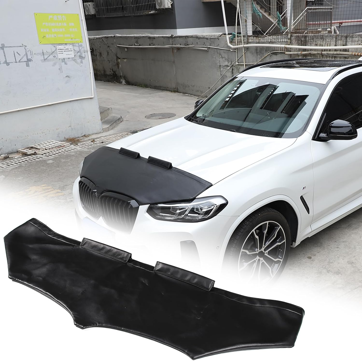Car Bonnet Mask Hood Bra Compatible with 2018-2024 BMW X3,Hood Protector - Front Cover Mask Accessories