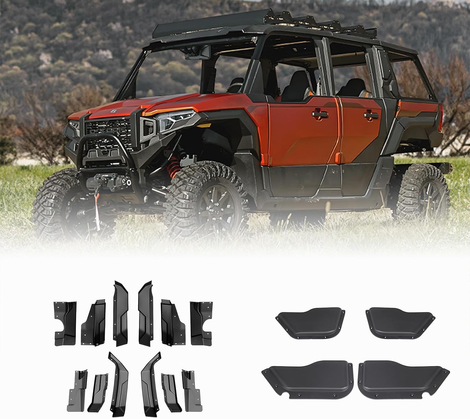 KEMIMOTO Fender Flares and Door Inside Pockets Compatible with Polaris Xpedition XP 5/ADV 5 Northstar 2024+
