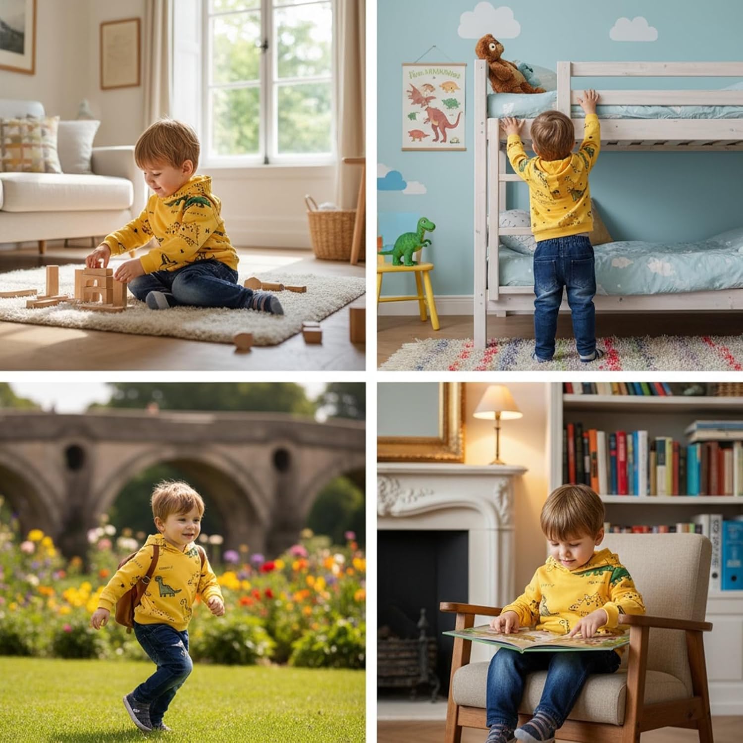 Toddler Boy Clothes Baby Dinosaur Pullover Sweatshirt Infant Pocket Jeans Pants Fall Winter Outfits Set 12 Months-5T - Image 3