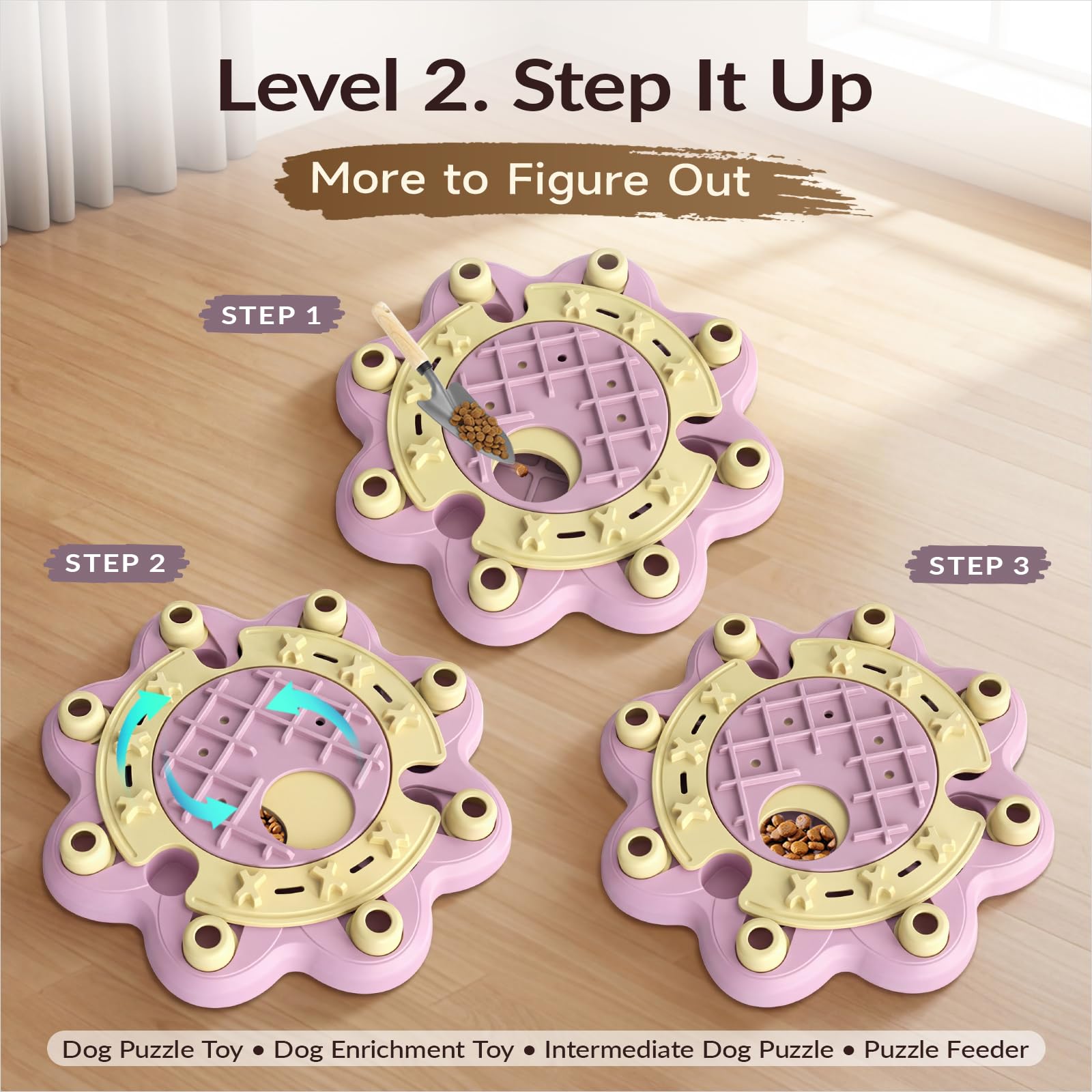 Pet Supplies : KADTC Dog Puzzle Toy, Large Size, 3 Levels of Step