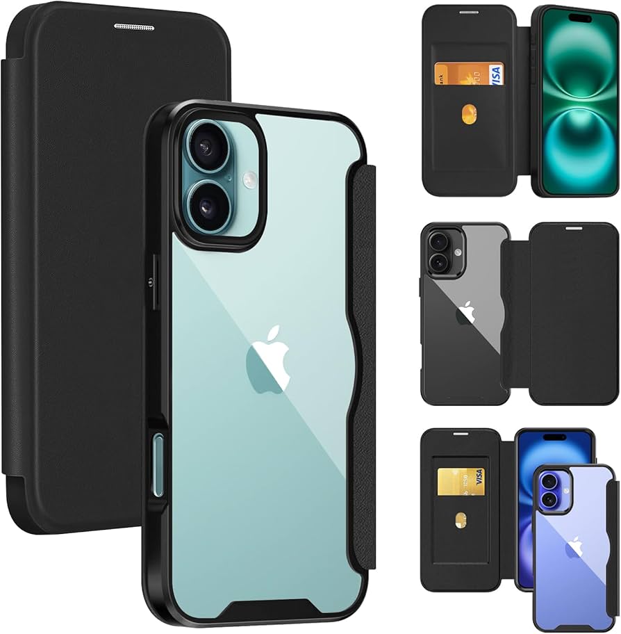 Amazon.co.jp: Guokaien iPhone16 Plus 用の ケース 手帳型 クリア