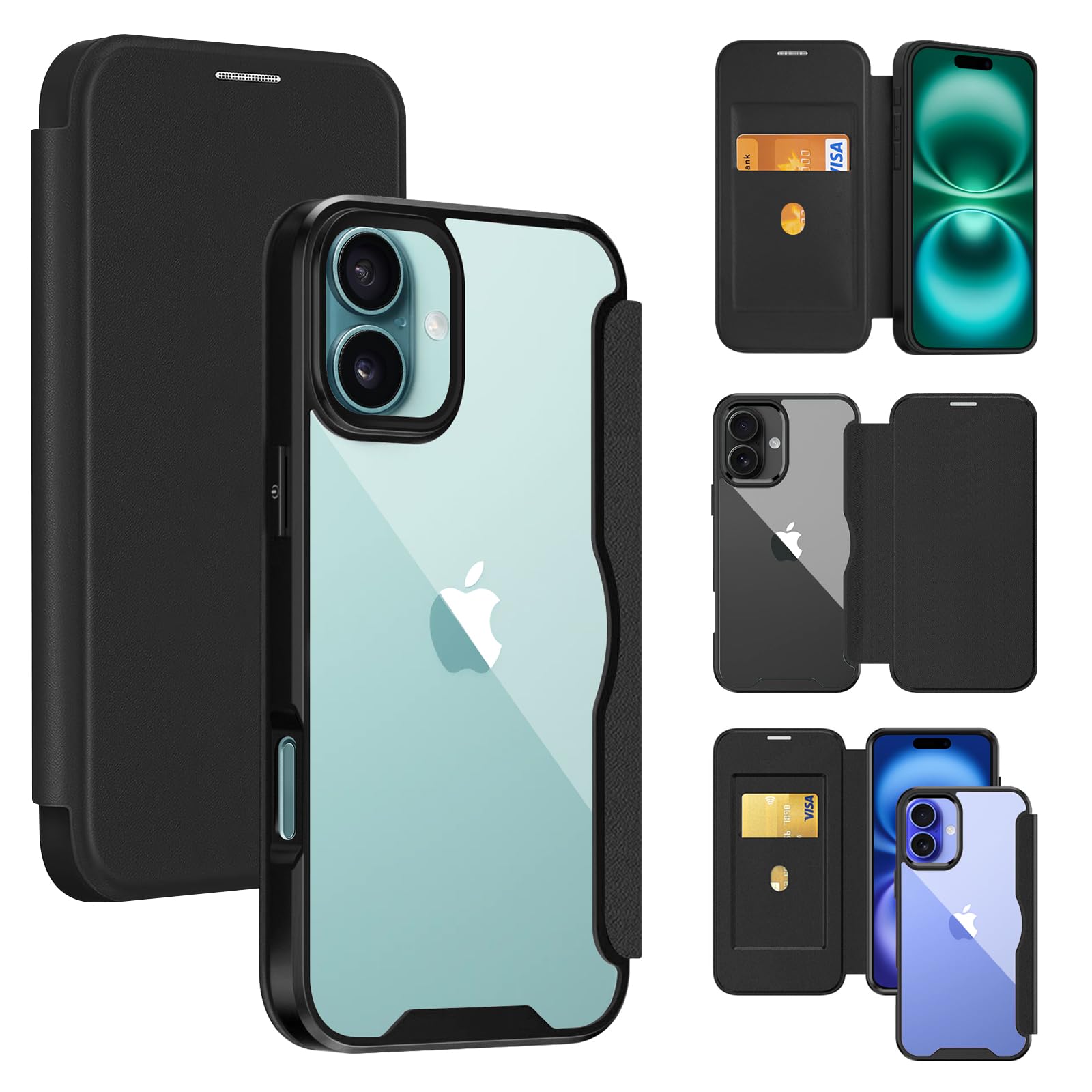 【ラスト1点】iPhone16 手帳型ケース Amazon.co.jp: iPhone16 Plus ケース 手帳型 クリア 背面 透明