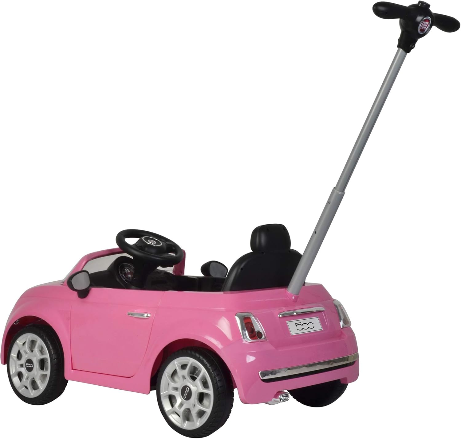 Best Ride On Cars Fiat 500 Push Car, Pink