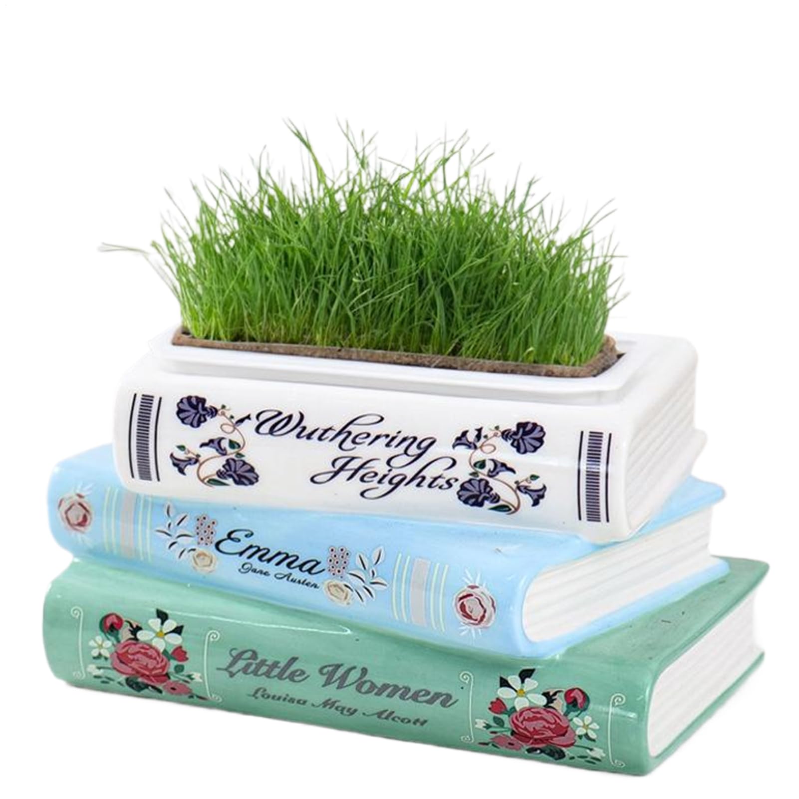 Vaso decorativo a forma di libro, vaso unico per gli amanti dei libri, grazioso vaso di fiori decorativo per libreria, vasi in ceramica per la decorazione domestica, vaso decorativo a forma di