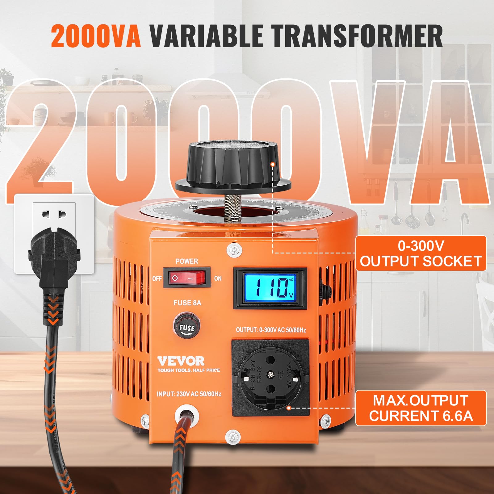 Cozyel Transformateur De Régulation à Une Phase 230 V