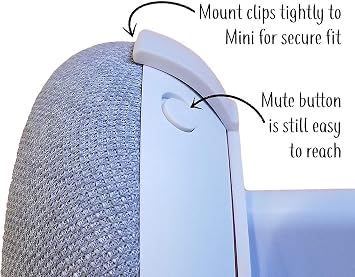 Premium Google Nest Mini Outlet Mount | Fits 2nd Gen (2019) | No Cord Wrapping | Black