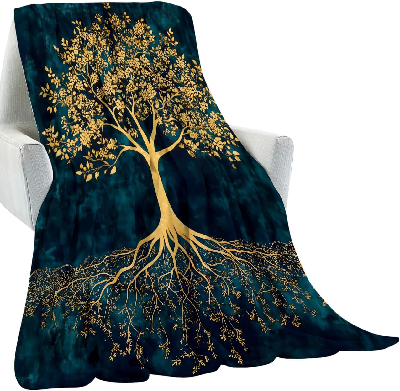Tree of Life Blanket Gifts for Women Adult Girls,Lush Foliage Throw Blankets,Soft Comfy Lightweight for Home Couch Bed Sofa Spiritual Decor,Tarot Card Aesthetic Art 50x60in - Image 4