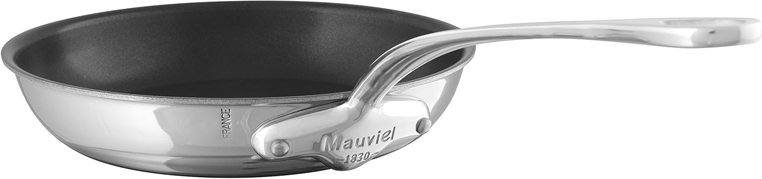 Mauviel M'Elite 5-Ply Hammered Polished Stainless Steel Frying Pan With Cast Stainless Steel Handle, 11.8-in Made In France - Thumbnail 2