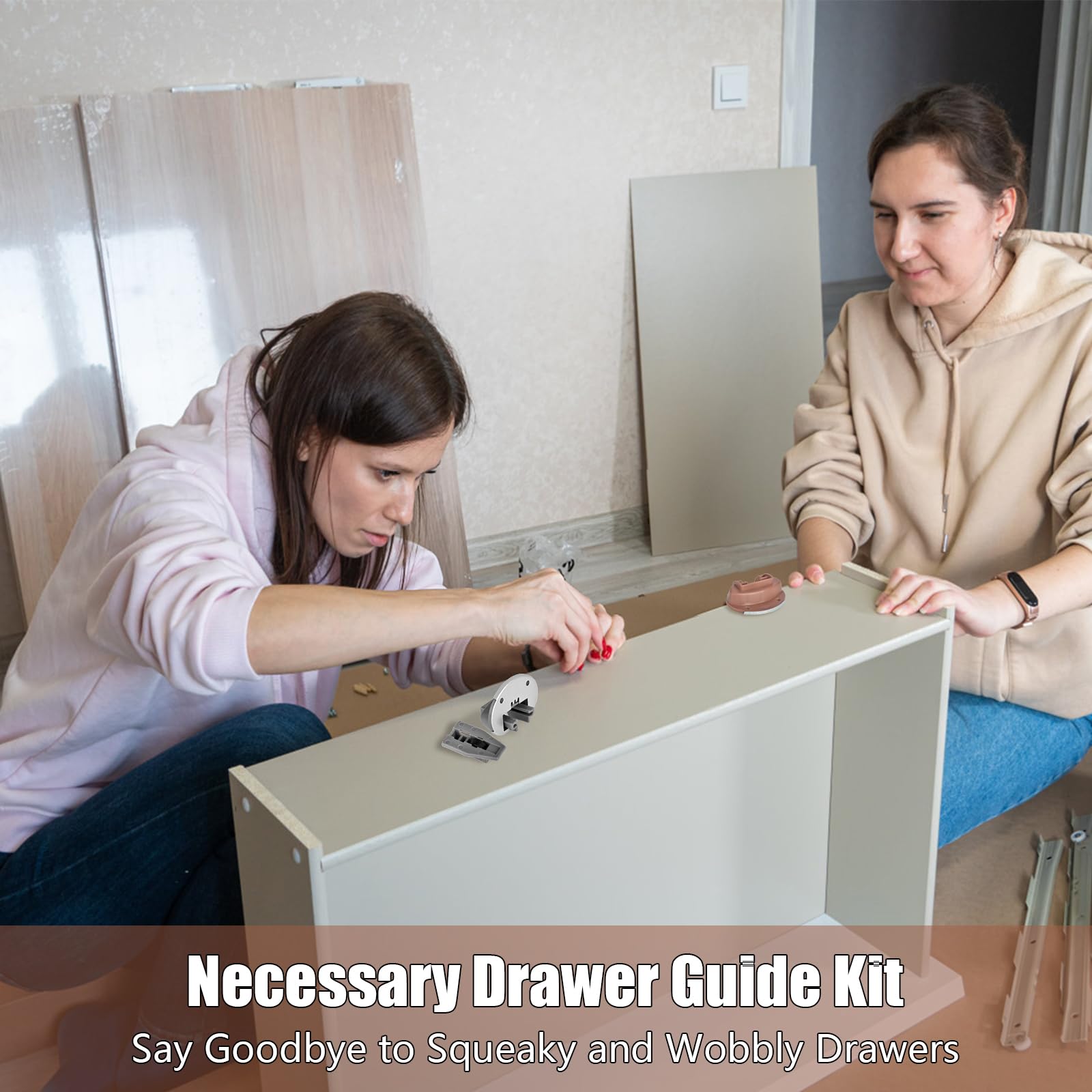 Drawer Track Guide and Glides 6 Set Undermount Drawer Slides